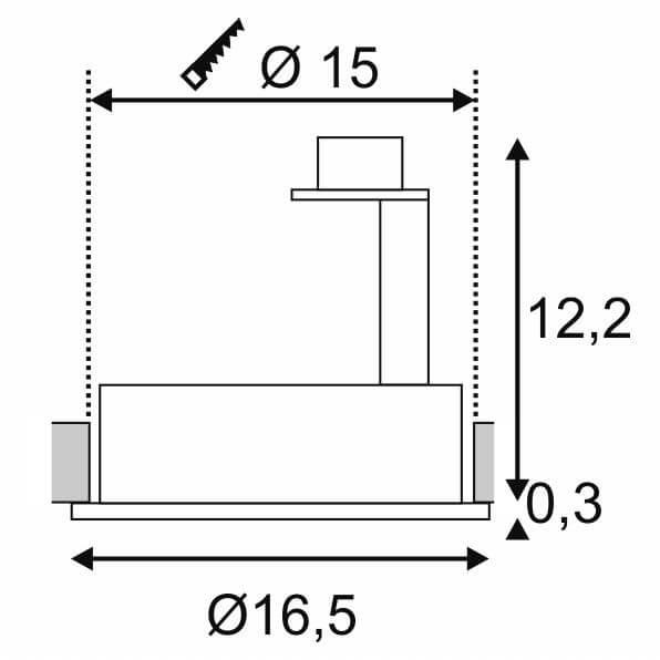 Встраиваемый светильник SLV New Tria 3 QRB111 113821