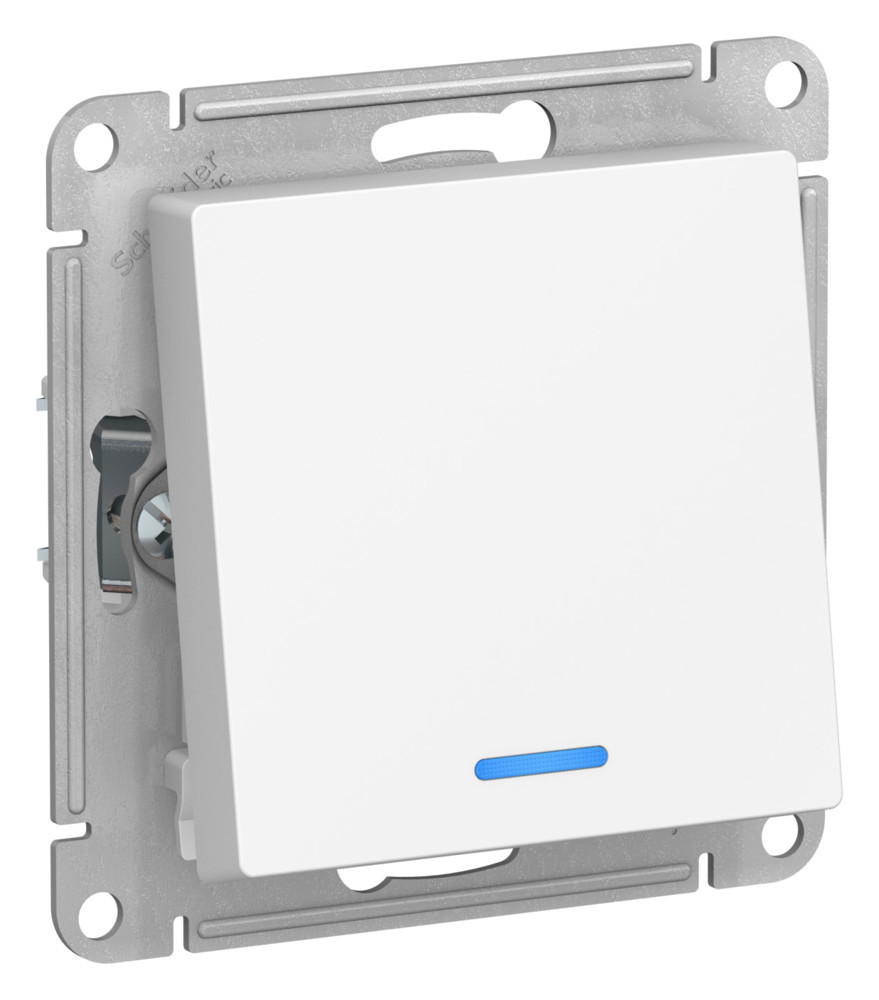 Переключатель 1-клавишный с подсветкой, сх.6а, 10АХ, механизм Systeme Electric AtlasDesign Лотос ATN001363