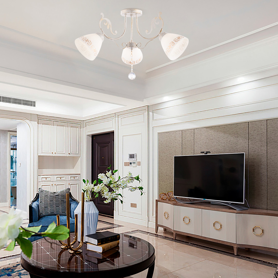 Потолочная люстра Arte Milano 341900/3 WT+G