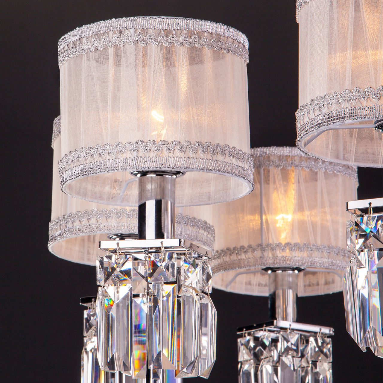 Подвесная люстра Eurosvet Zaffiro 10099/8 хром/прозрачный хрусталь Strotskis