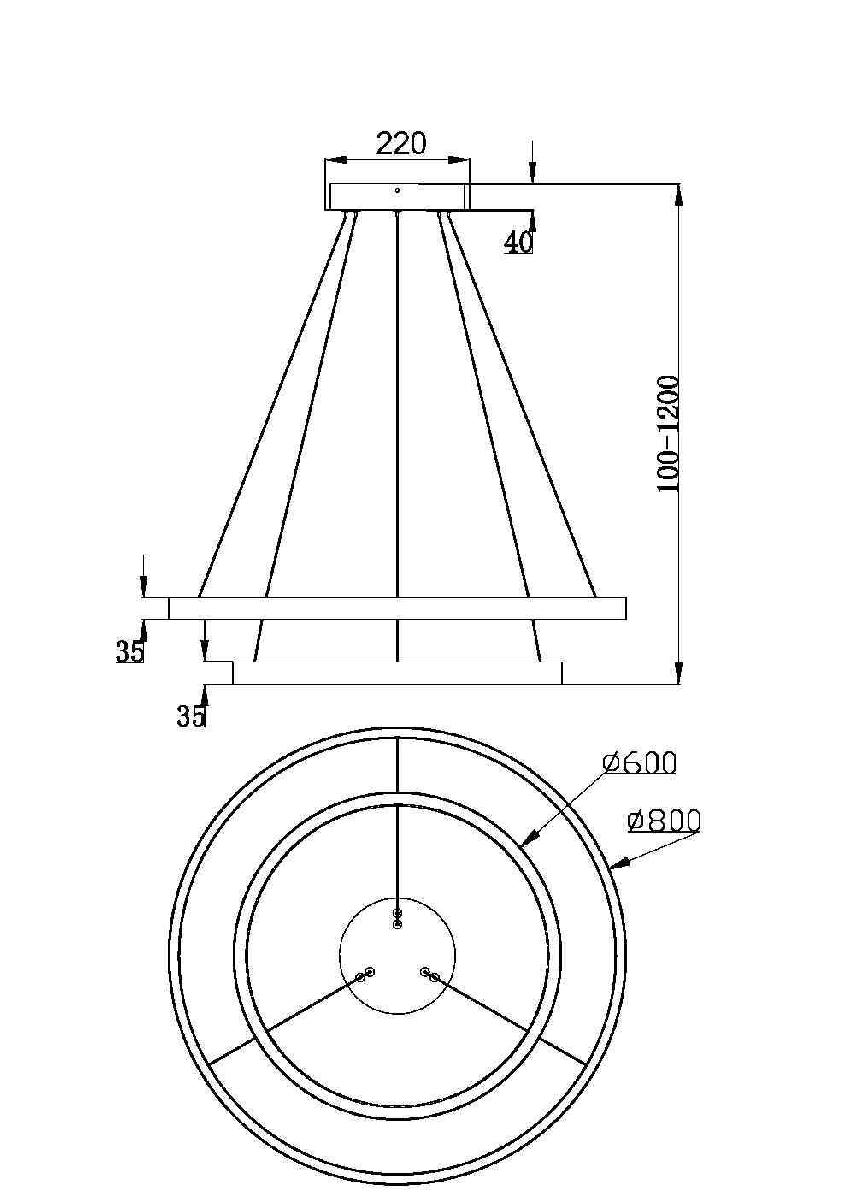 Подвесной светильник Maytoni Rim MOD058PL-L74BS3K