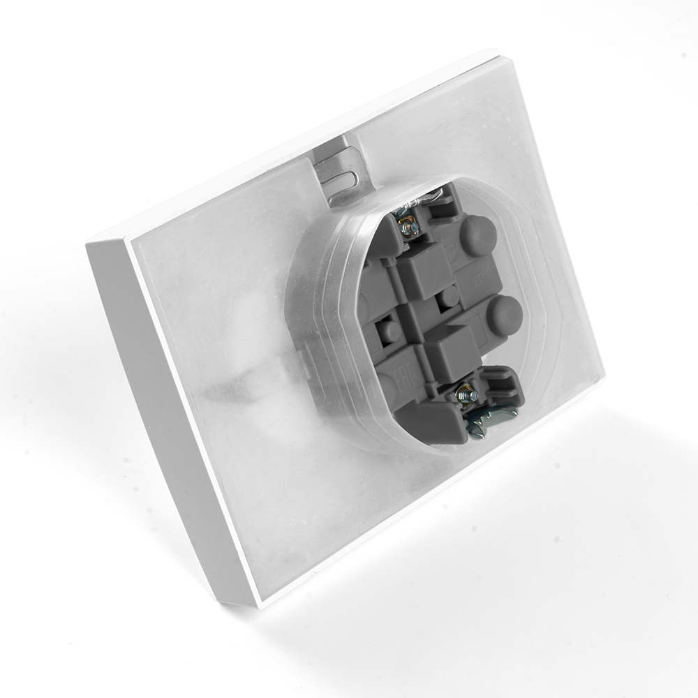 Розетка 2-местная с/з с крышкой Stekker Эрна PST16-9015-01 49139