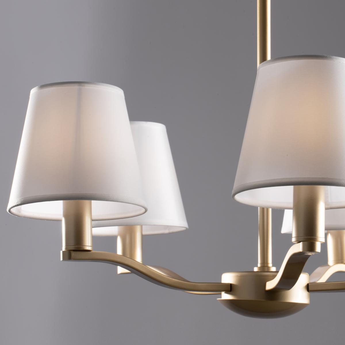 Подвесная люстра с абажуром из ткани Freya Marika FR5671PL-05G