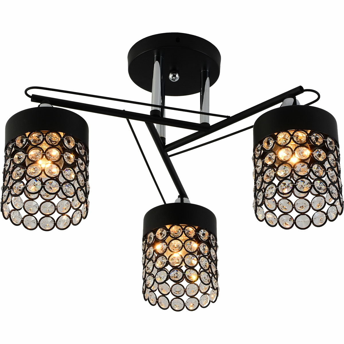 Люстра на штанге Reluce 01312-0.3-03 BK+CR