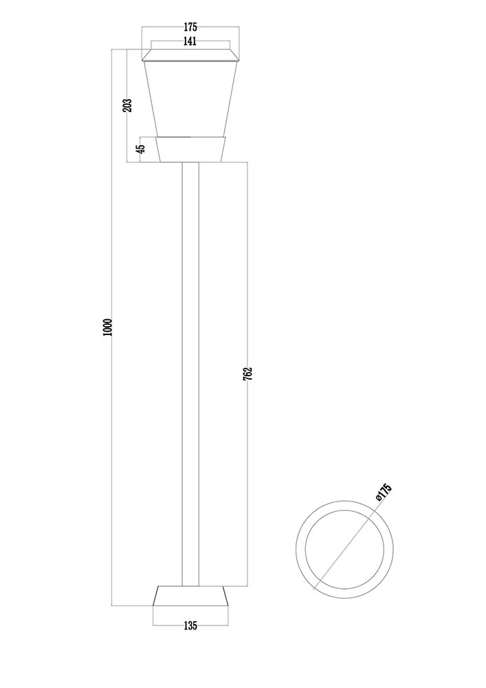 Ландшафтный светильник Maytoni Faro O039FL-01B