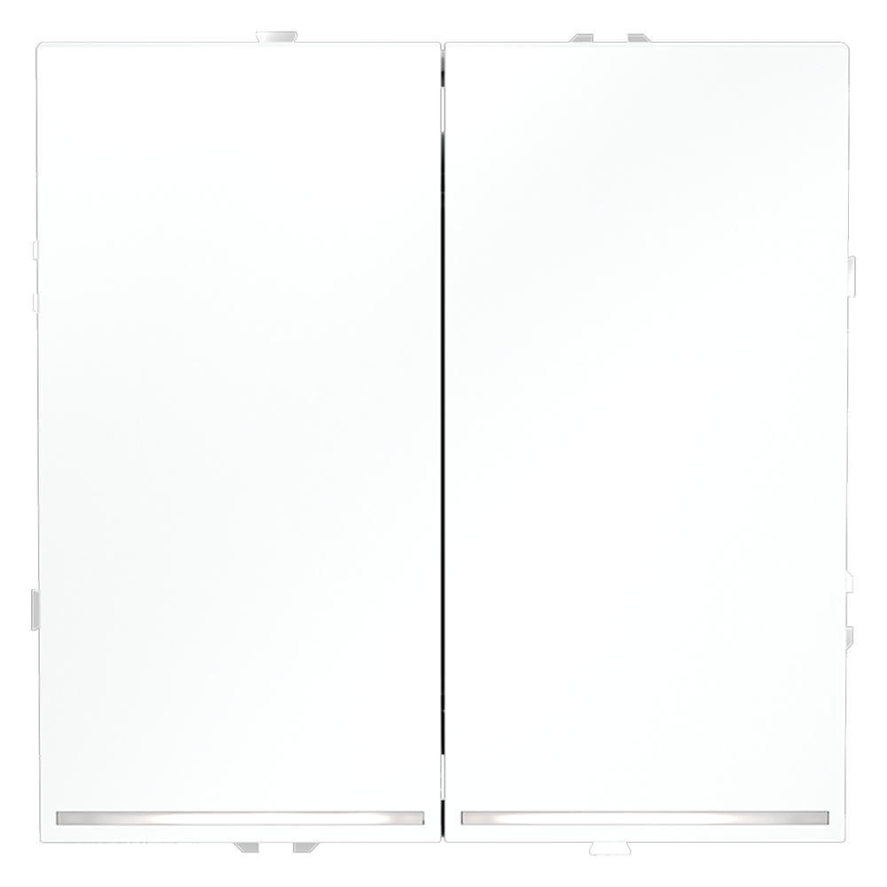 Проходной переключатель двухклавишный с подсветкой Voltum S70 VLS020402 (белый матовый)