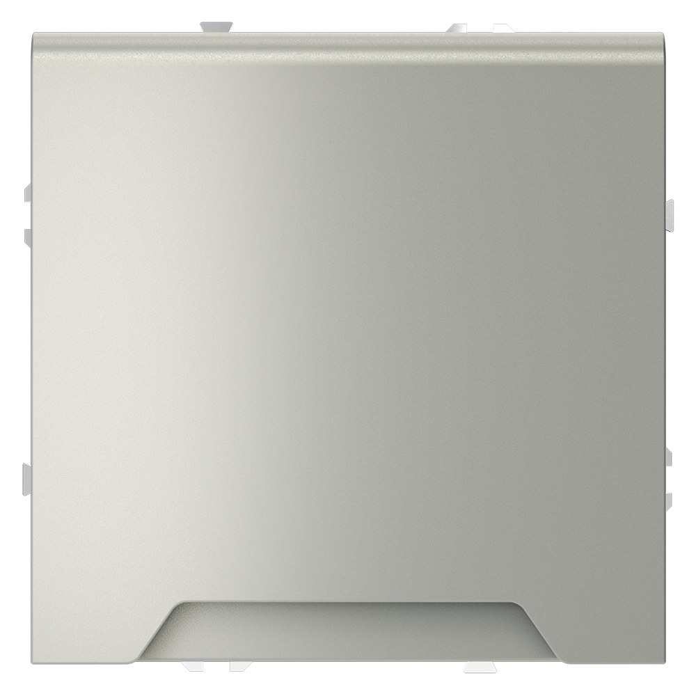 Розетка с защитными шторками и крышкой Voltum S70 VLS040305 (сталь)