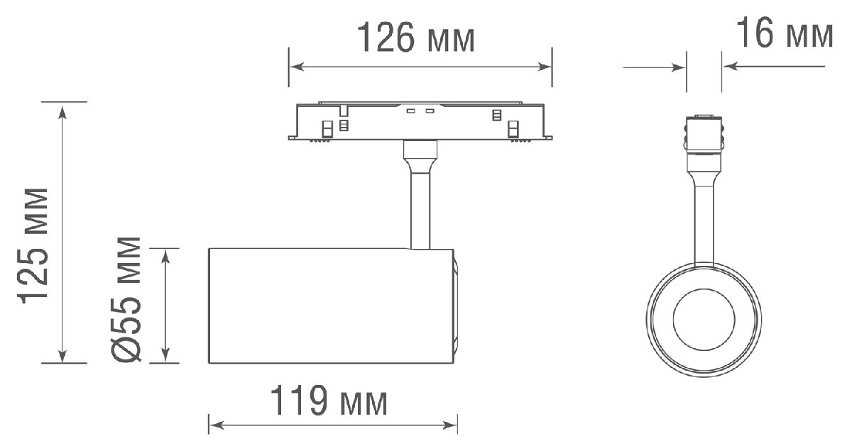 Трековый светильник Donolux Alpha DL20295NW15BrND