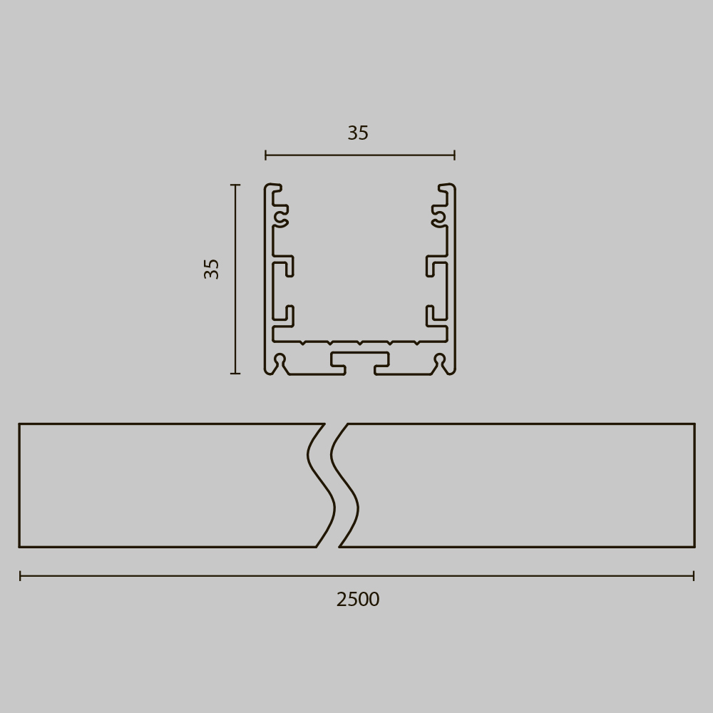 Радиусный профиль Maytoni Led strip ALM-3535R-B-D-2.5M