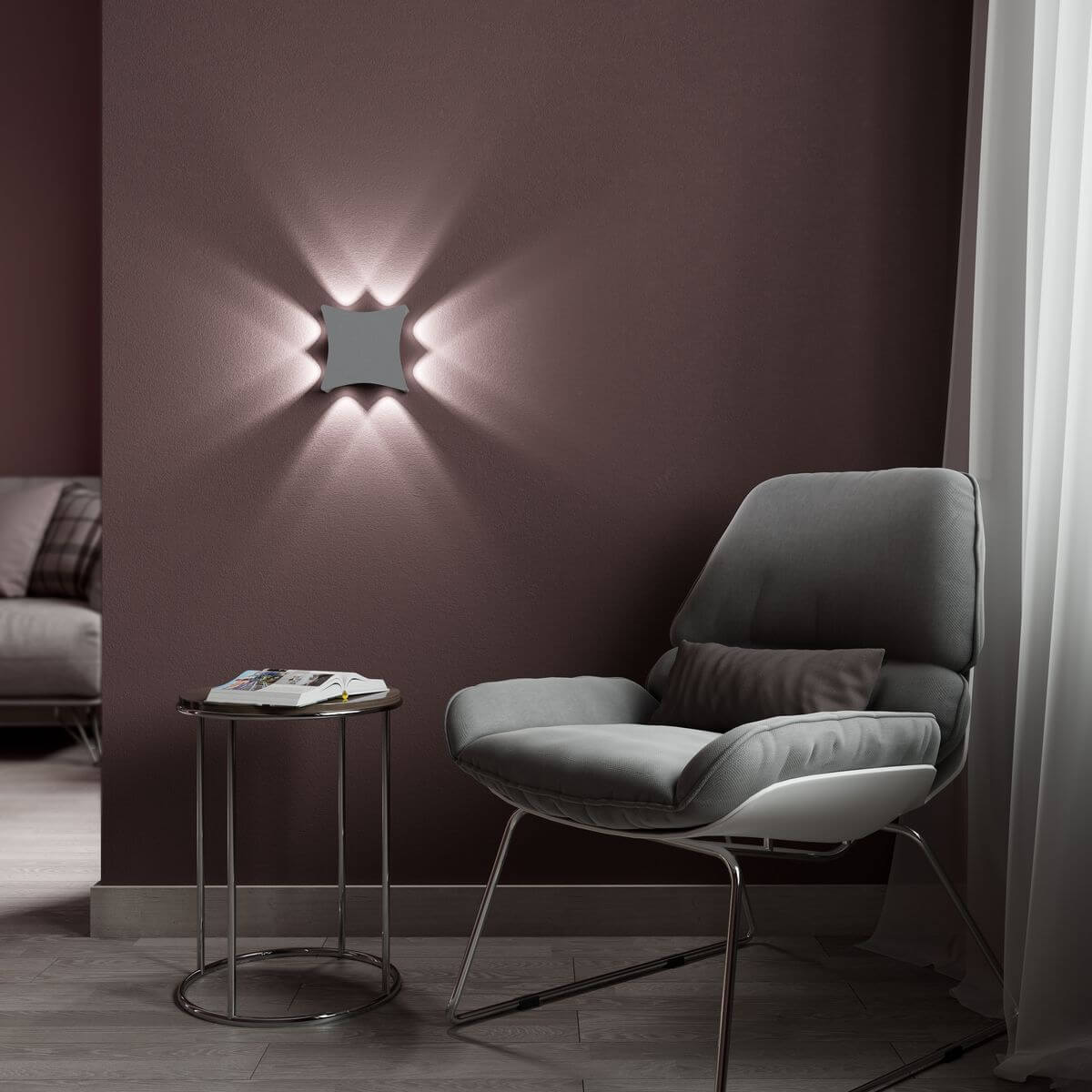 Уличный настенный светодиодный светильник Elektrostandard 1631 Techno LED серый 4690389157752