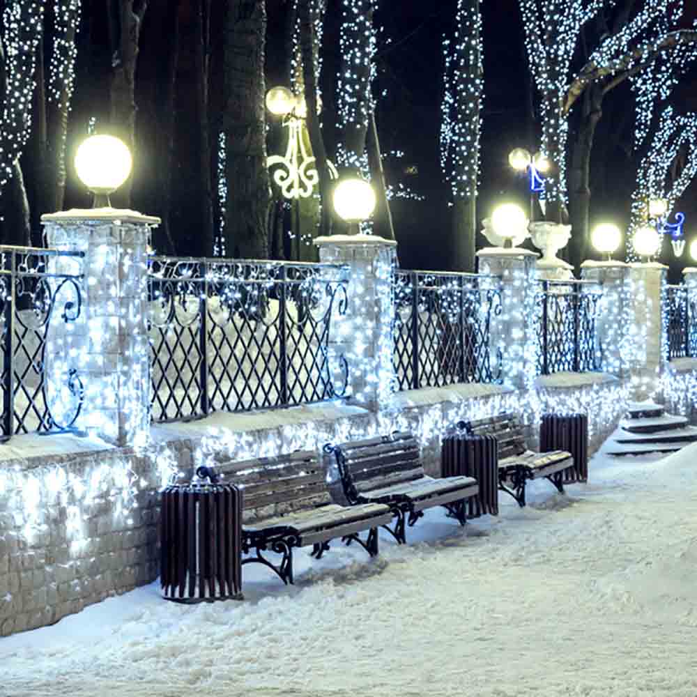 Светодиодная гирлянда Arlight ARD-Edge-Classic-2400x600-Clear-88LED-Pulse White 034918