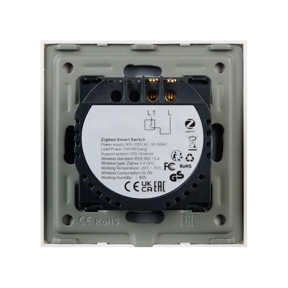 Выключатель сенсорный Arlight SWT-OMALI-S01-ZB-WH (250V, 10A, Zigbee) 050035