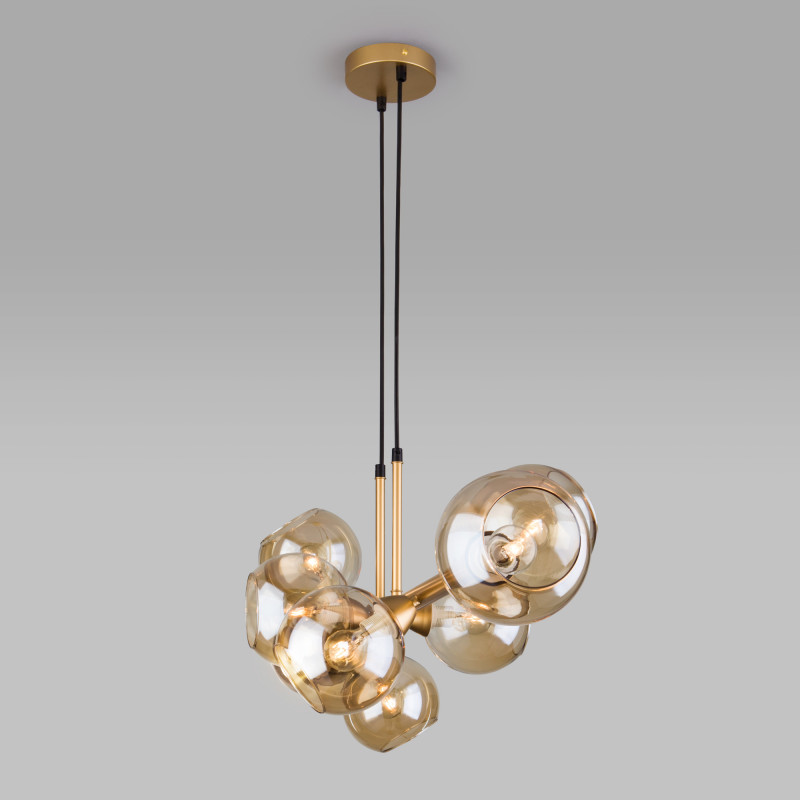 Подвесная люстра Eurosvet 70113/8 янтарный Smart a047076