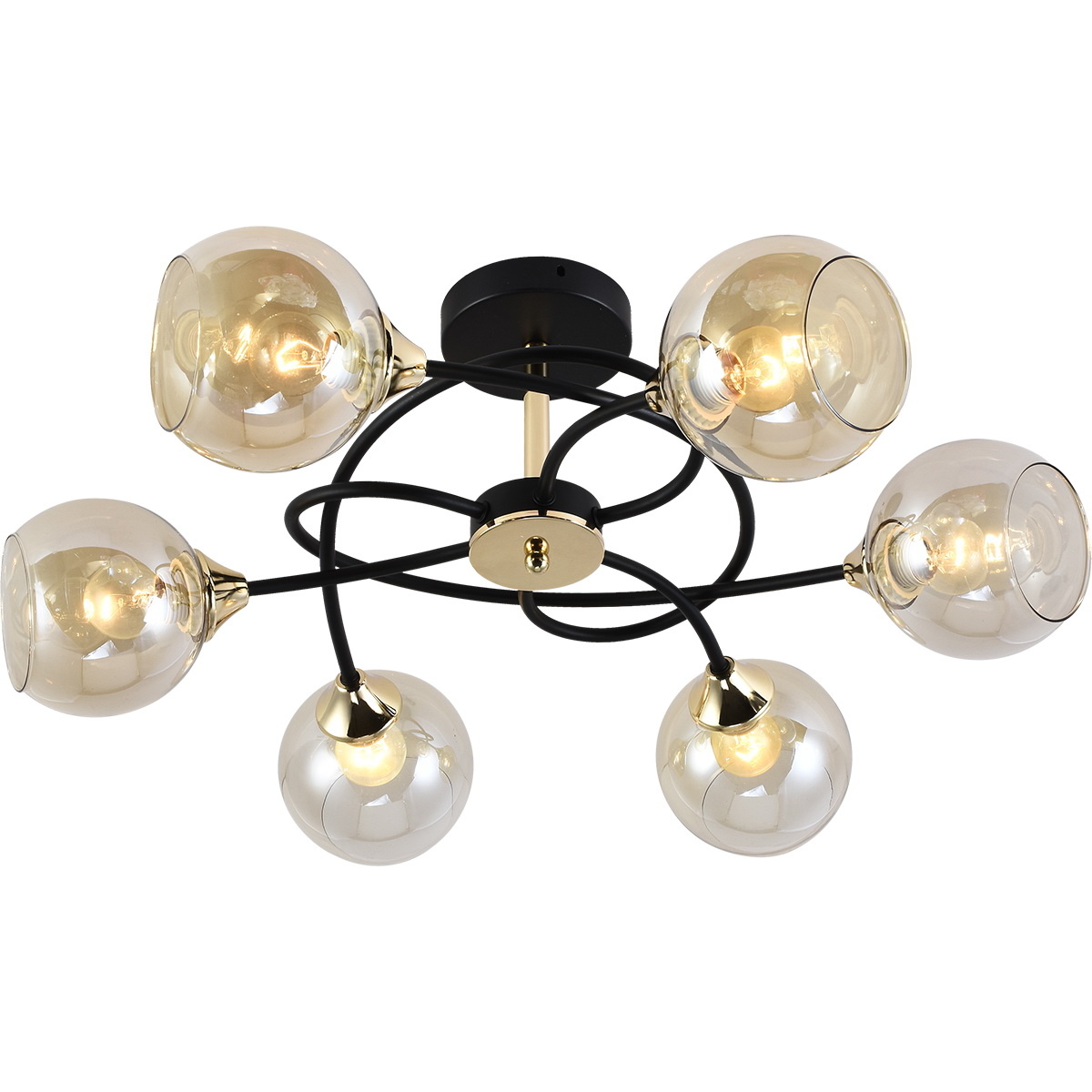 Люстра на штанге Reluce 01356-0.3-06B BK+FGD