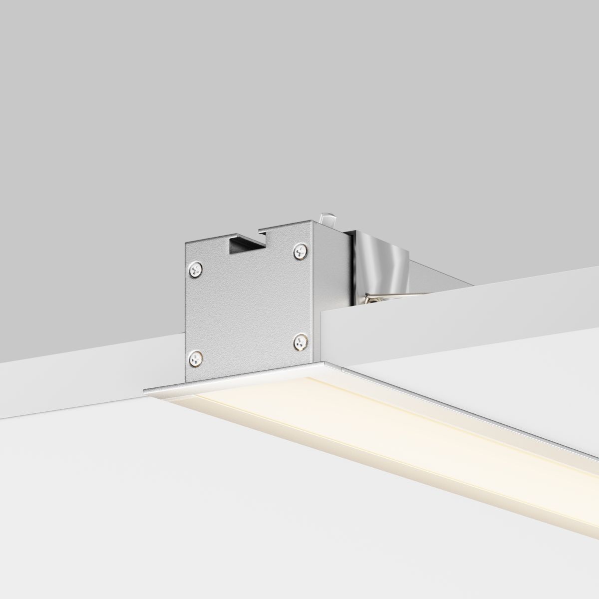 Линейный встраиваемый светильник Maytoni Technical 3000K 50x35 (Серебро, 1 м) LL313003