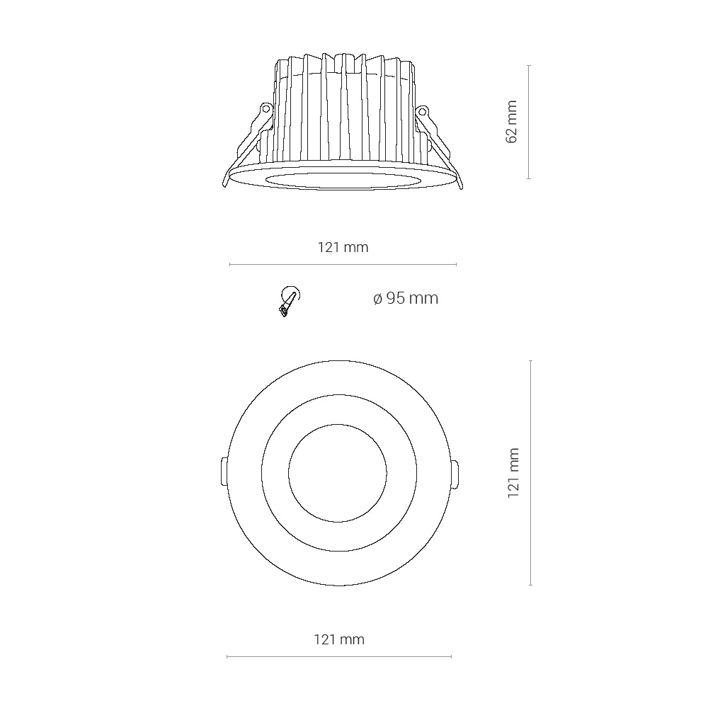 Встраиваемый светильник Nowodvorski Kea Led 8772