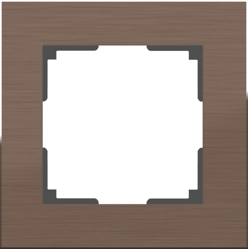 Рамка Werkel Aluminium на 1 пост алюминий коричневый WL11-Frame-01 4690389073687