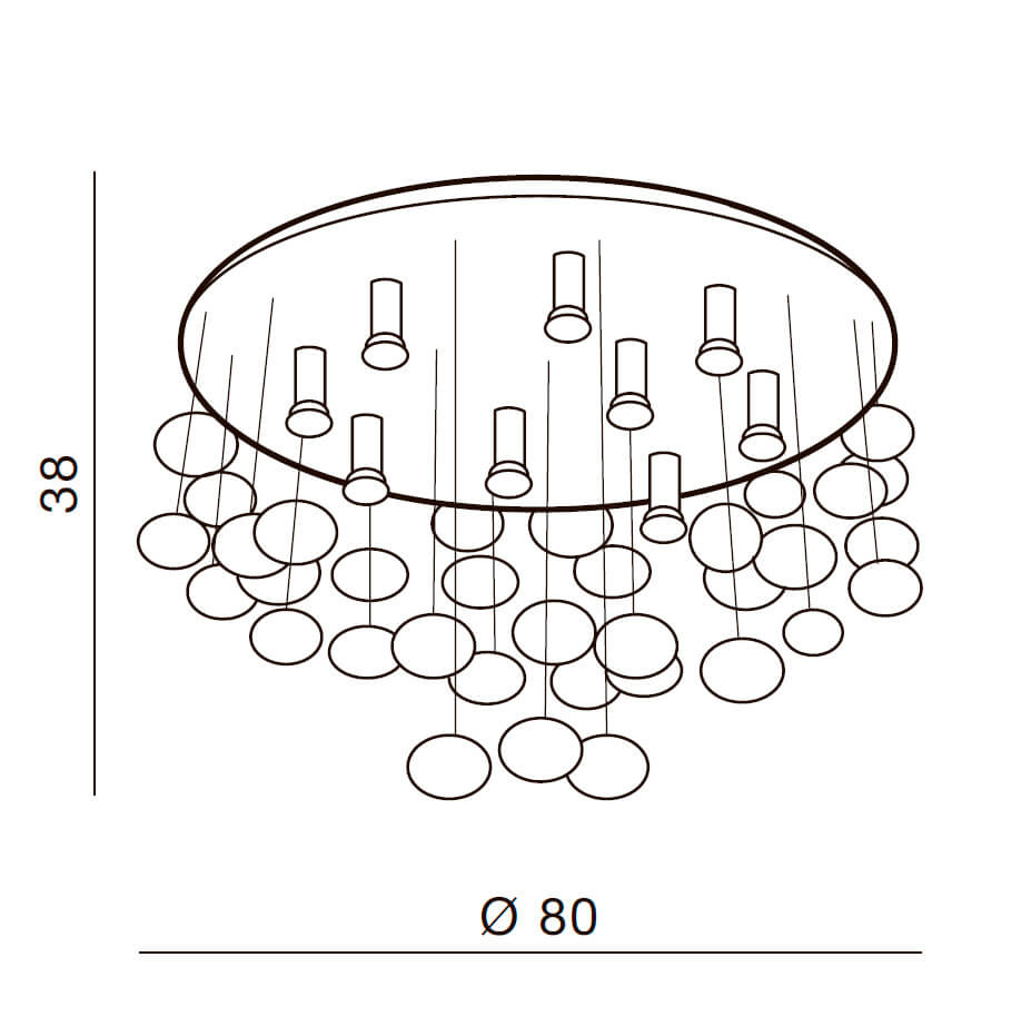 Потолочная люстра Azzardo Luvia D80 AZ2571
