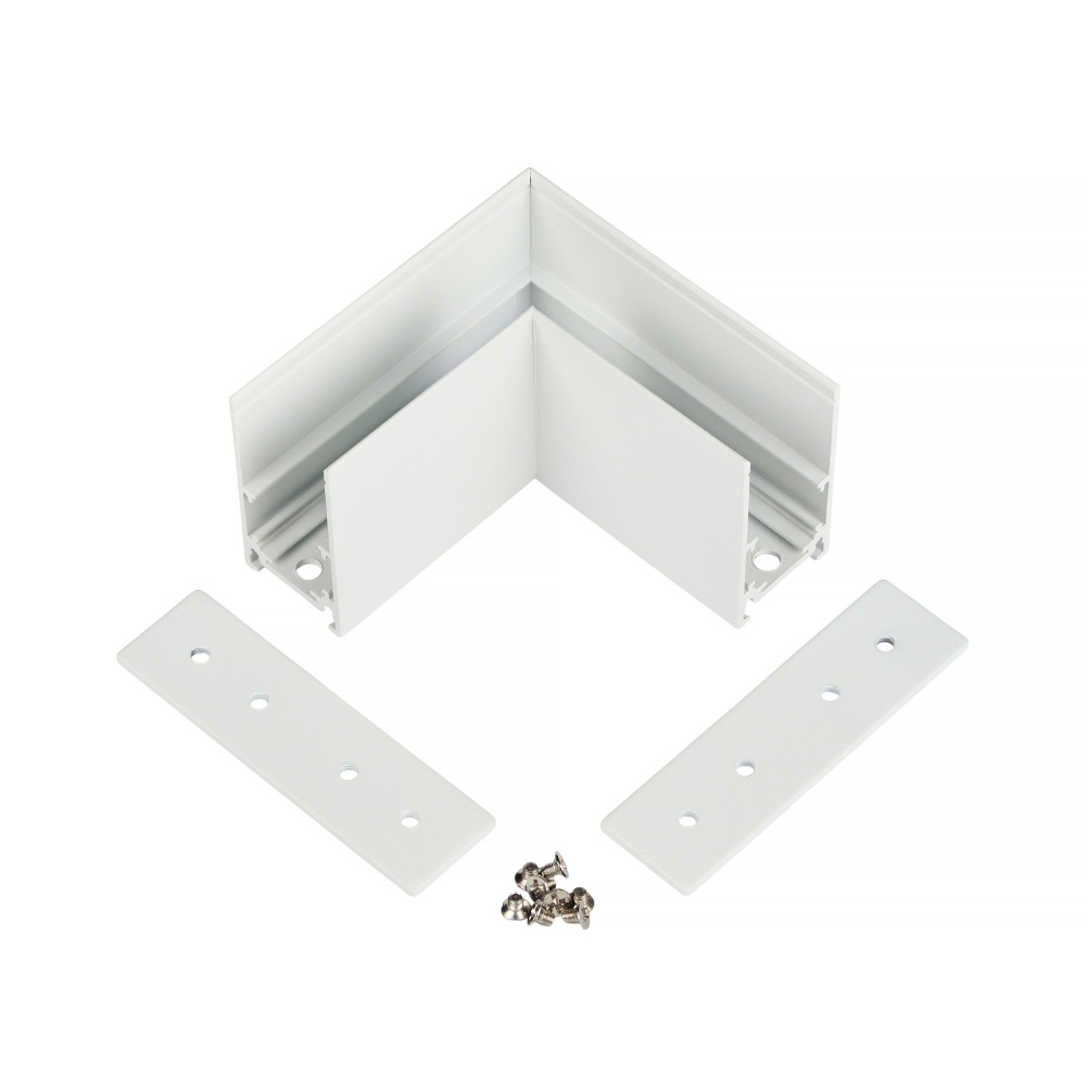 Коннектор угловой для магнитного шинопровода Myfar Accessories for MagLine 23 MT0201-CL-W