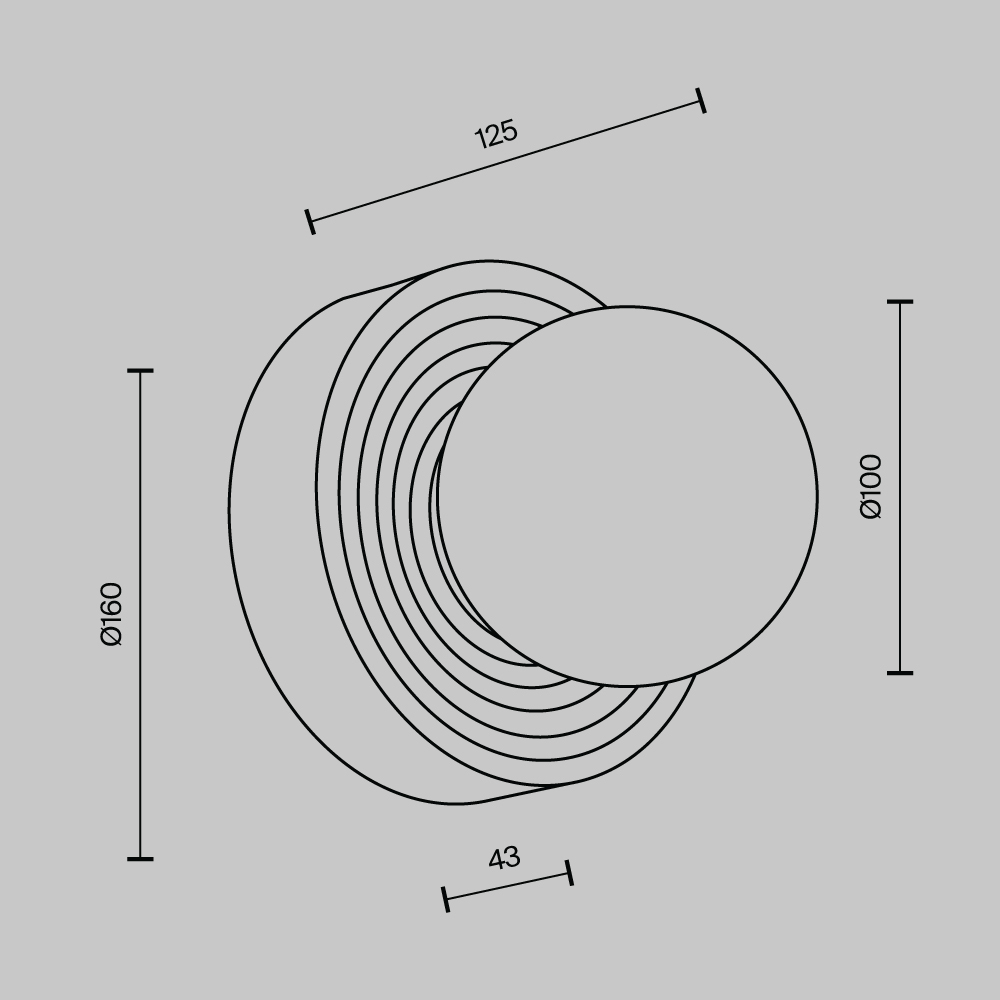 Настенный светильник Maytoni Careless MOD403WL-01BG1