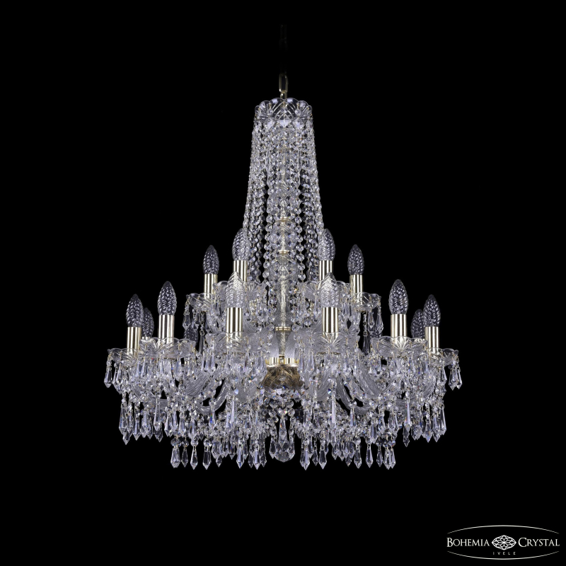 Подвесная люстра Bohemia Ivele Crystal 1403/12+6/240/h-76 G