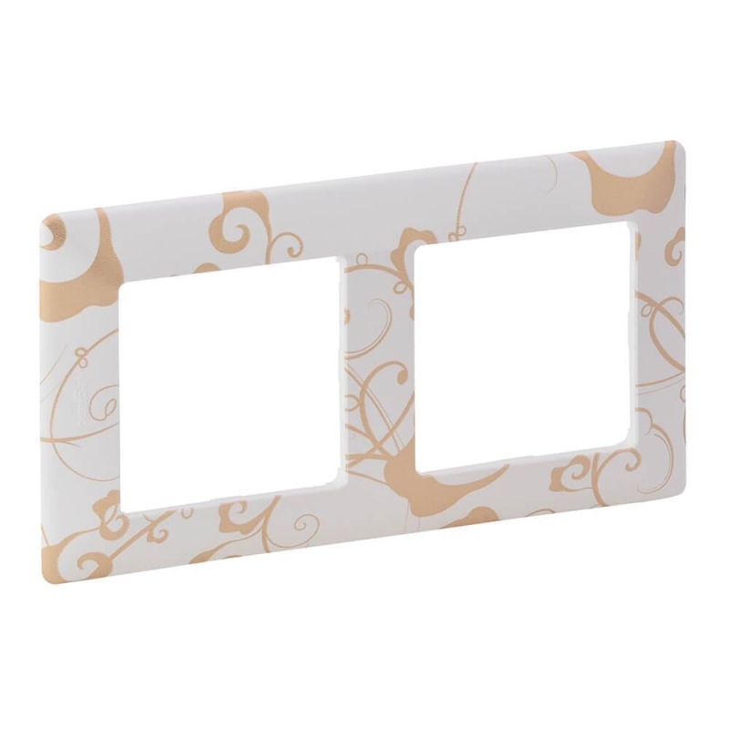 Рамка 2-постовая Legrand Valena Life Ампир белый 754102