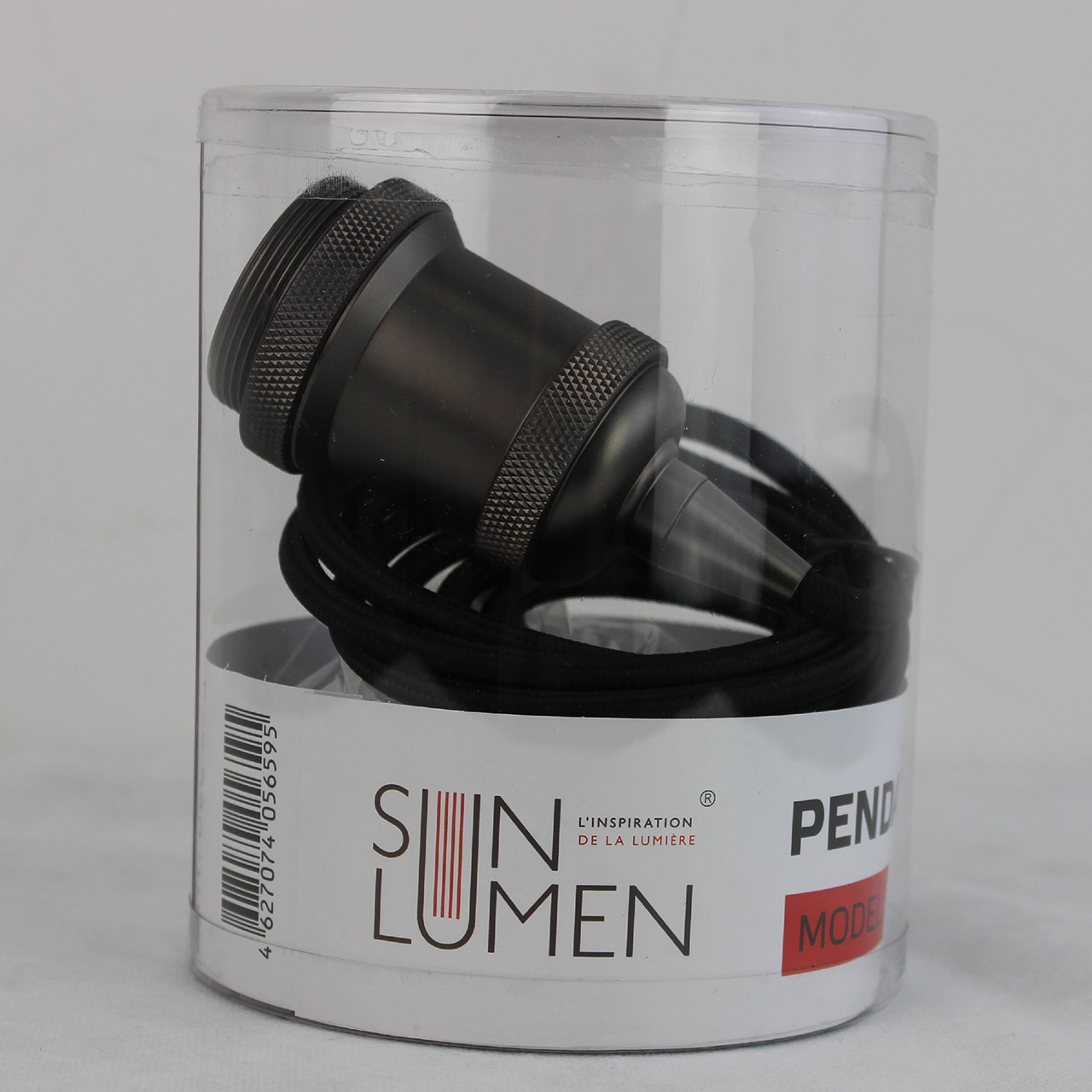 Ретро патрон с подвесом E27 Черный Sun Lumen 056-595