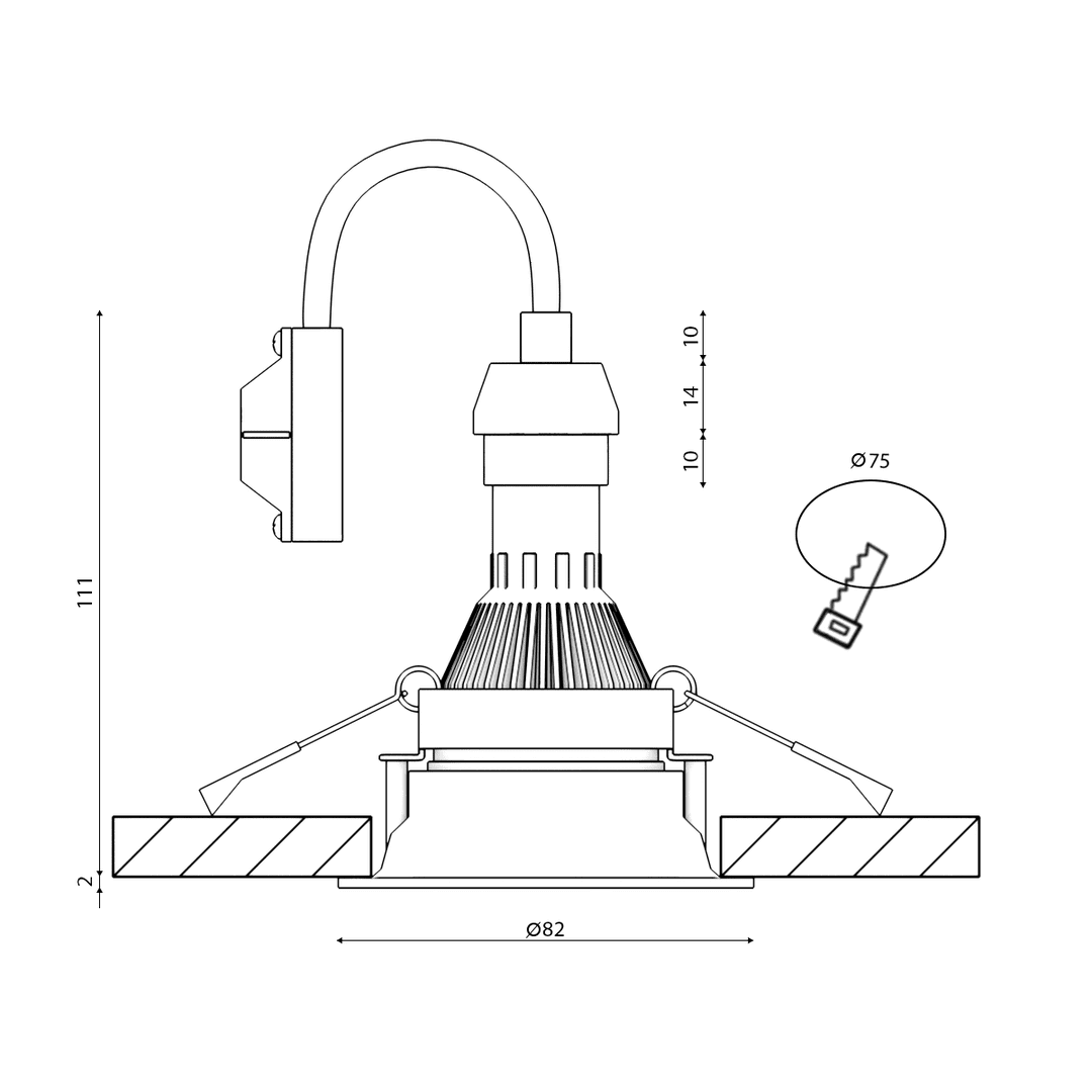 Встраиваемый светильник DesignLed DL-MJ-1003G-B 002962