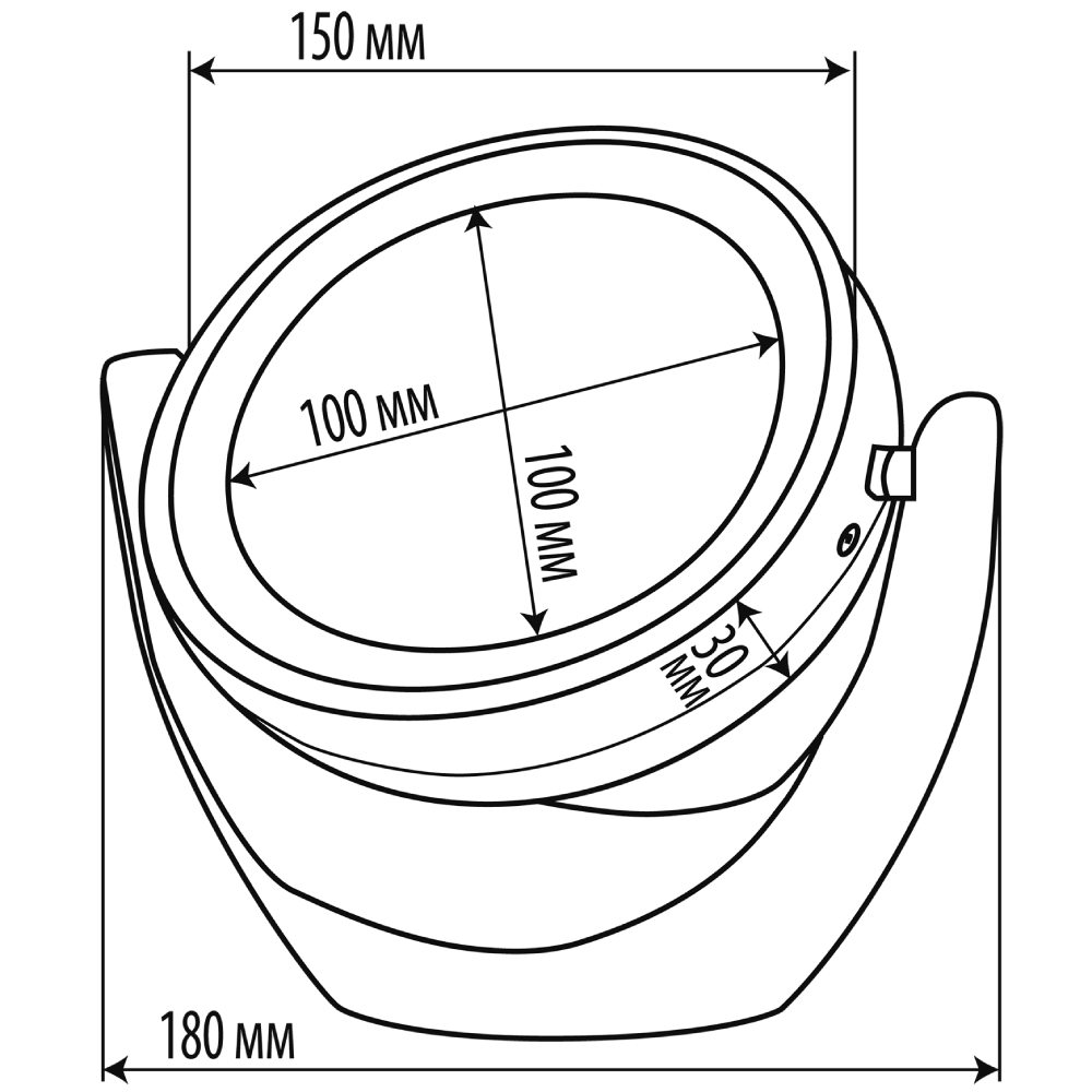 Зеркало с подсветкой (UL-00005246) Uniel TLD-592 White/LED/13Lm/6000K/3АА