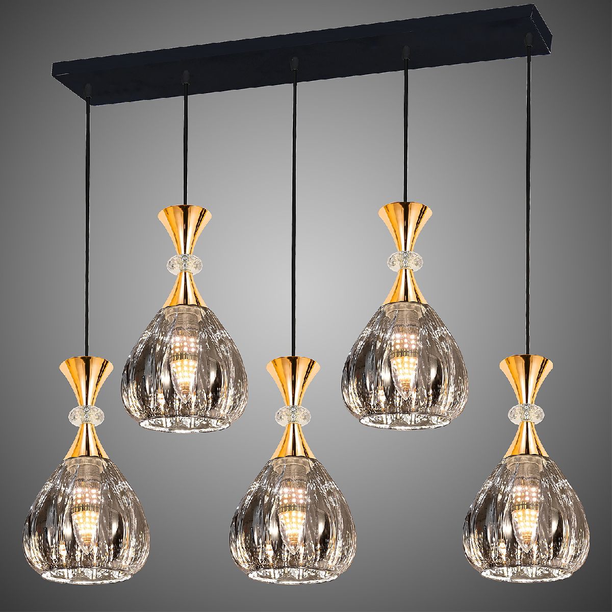 Подвесная люстра Reluce 09015-0.9-05L SMOKE