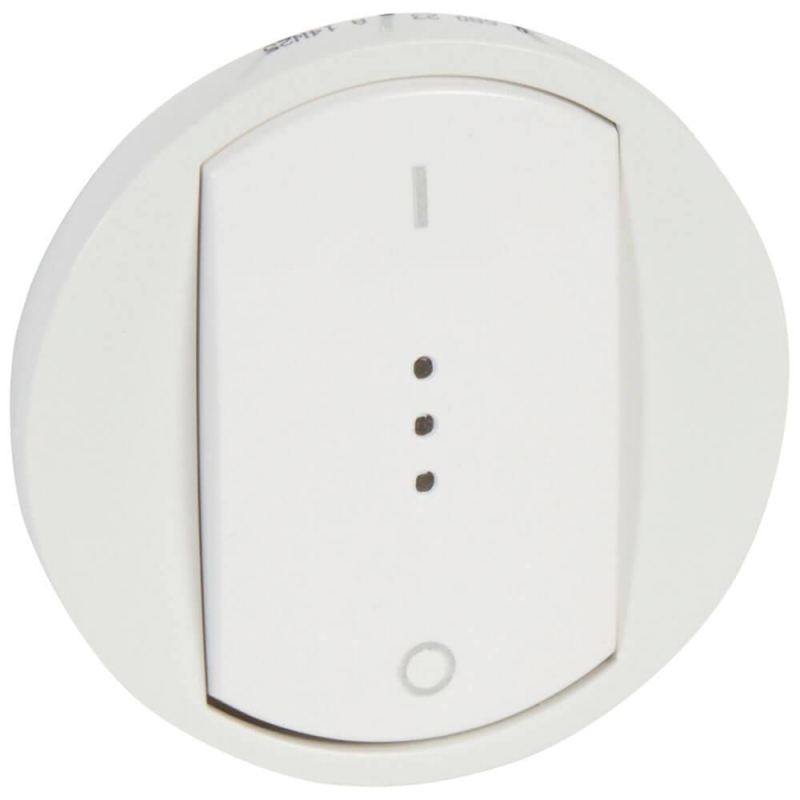 Лицевая панель Legrand Celiane выключателя одноклавишного с подсветкой белая 068023