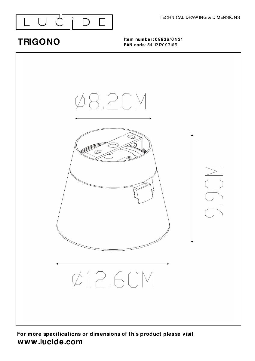 Накладной спот Lucide Trigono 09936/01/31