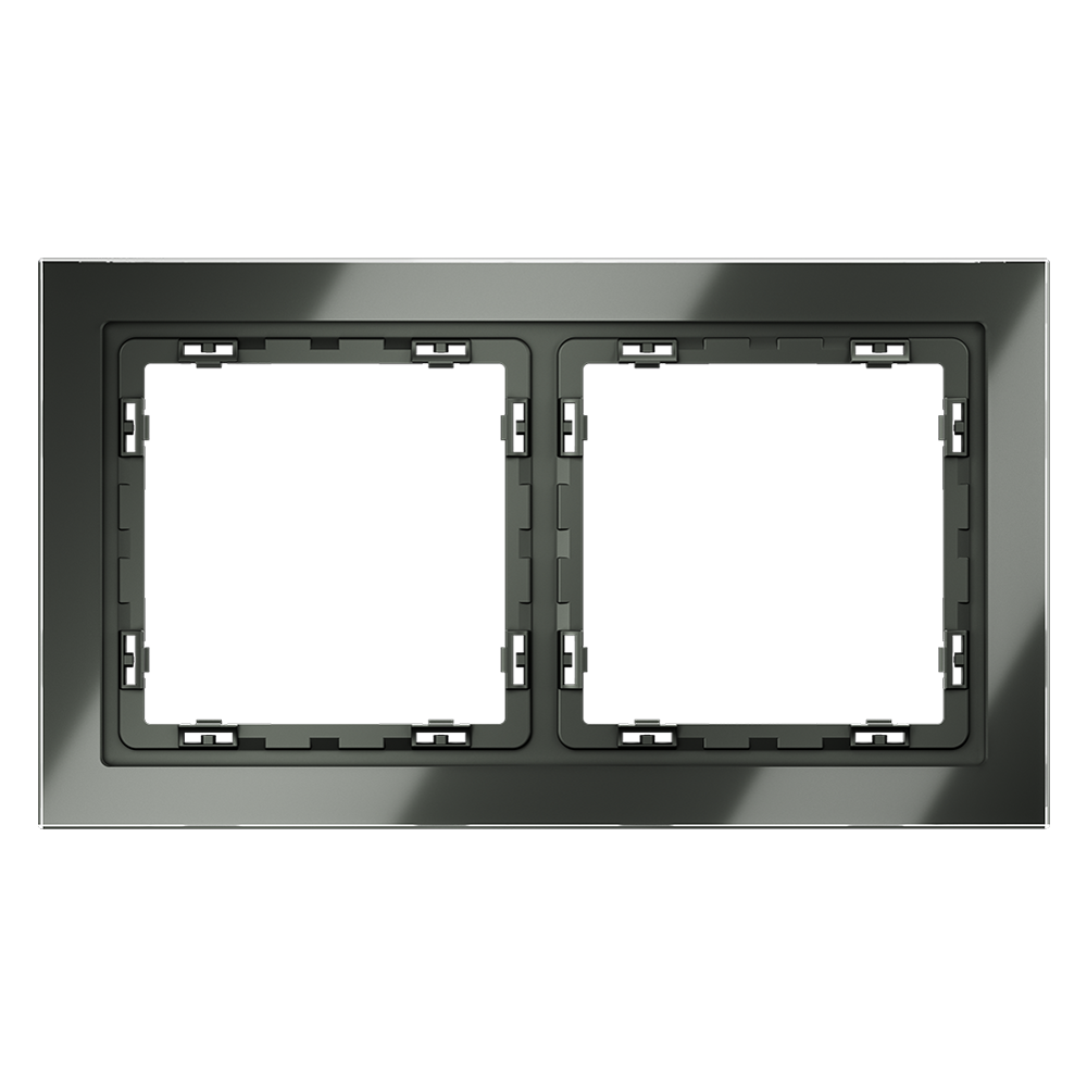 Рамка на 2 поста Voltum S70 VLS110206 (титан, стекло)