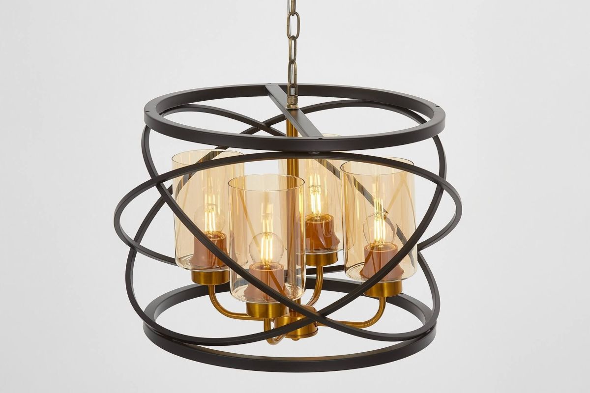 Подвесная люстра Lumina Deco LDP 8004-4 BK+MD