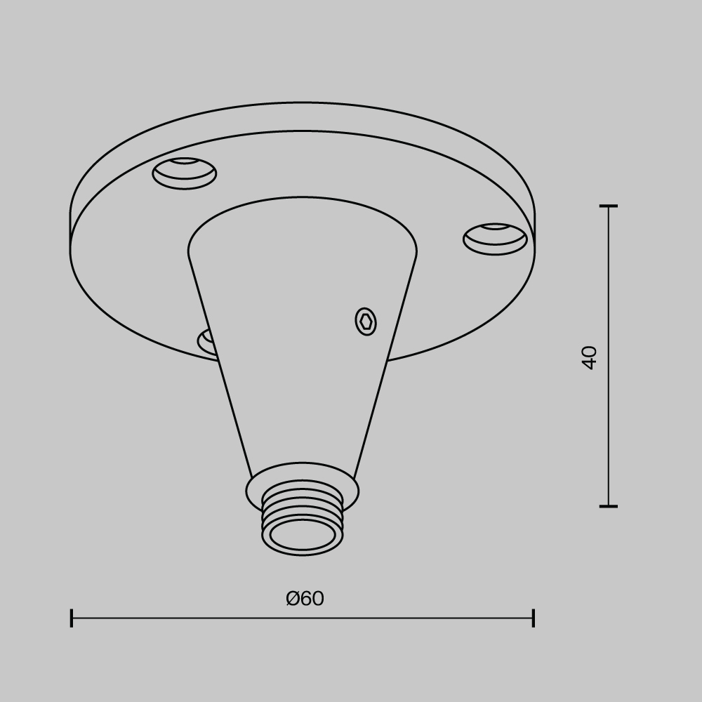 Фиксатор для накладного монтажа Maytoni Shelf CA026BS-B