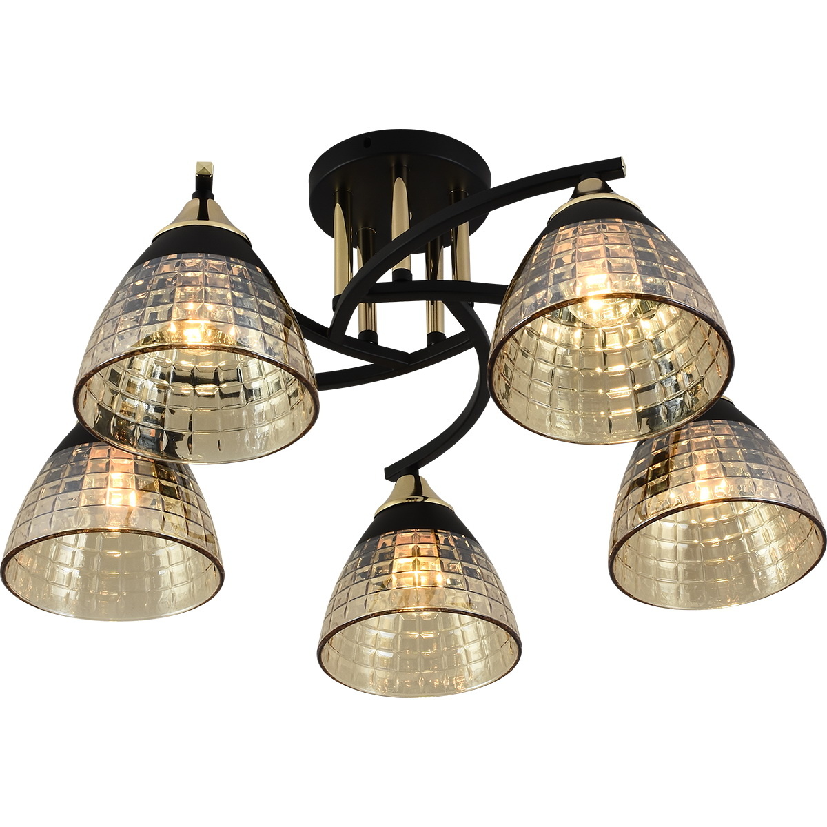 Люстра на штанге Reluce 11384-0.3-05B BK+FGD