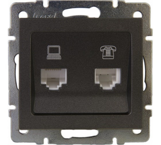 Розетка компьютер+телефон Lezard Rain 703-4188-143