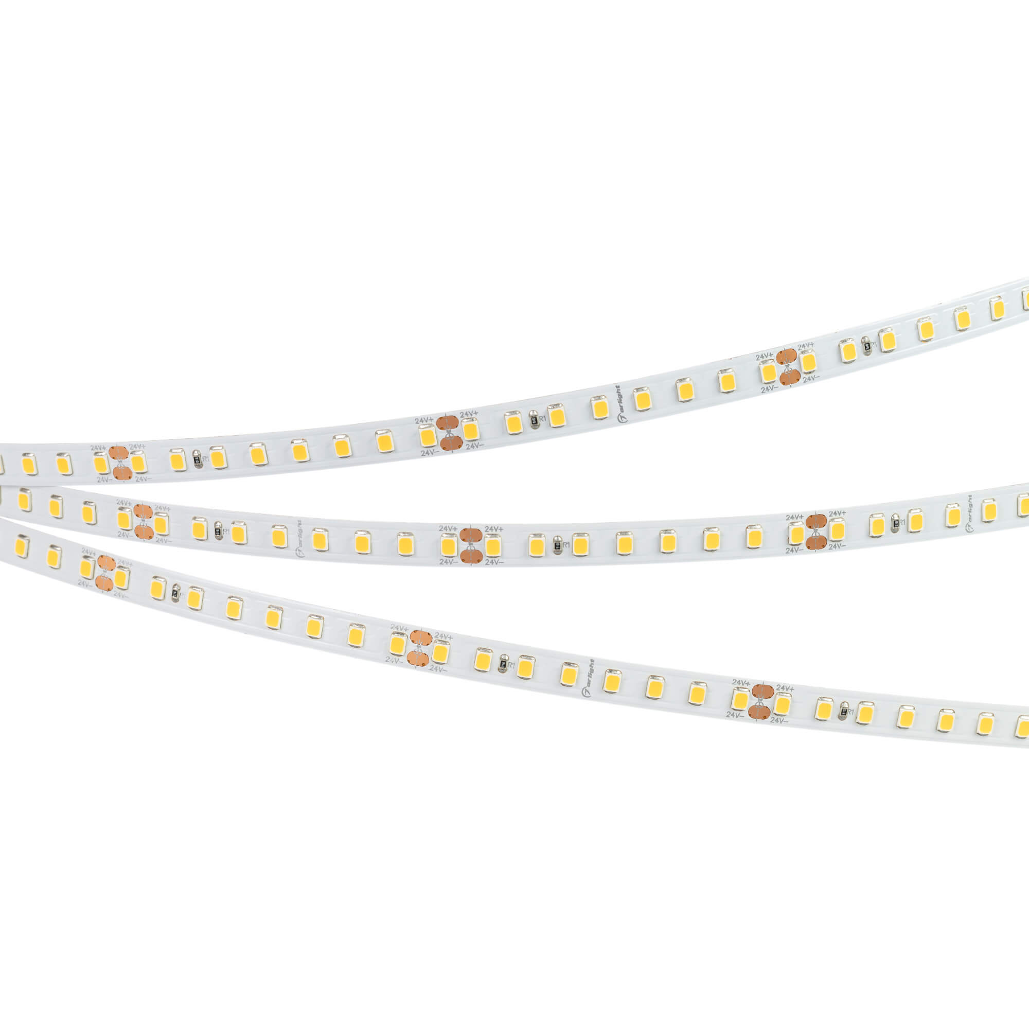 Светодиодная лента Arlight RT-A128-8mm 24V Warm2700 (9.6 W/m, IP20, 2835, 5m) 038759