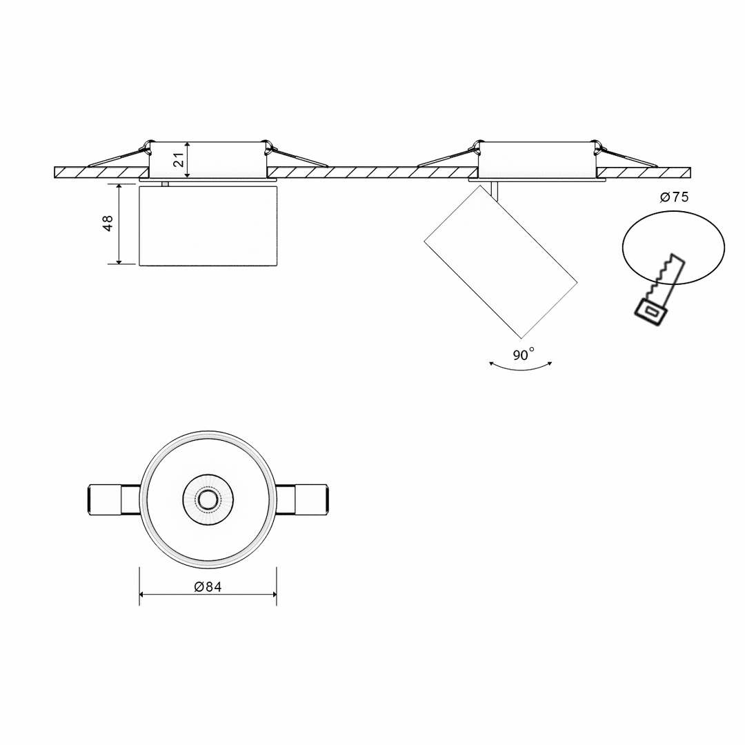 Спот Lumker I-RC-BL-NW 005427