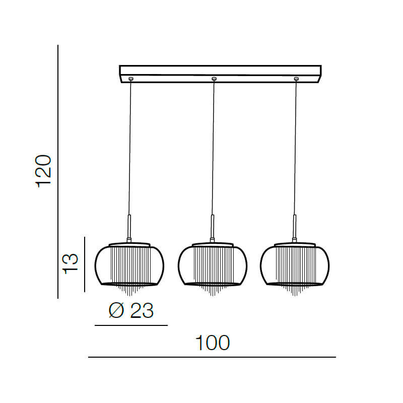 Подвесной светильник Azzardo Rego 3 line AZ2453