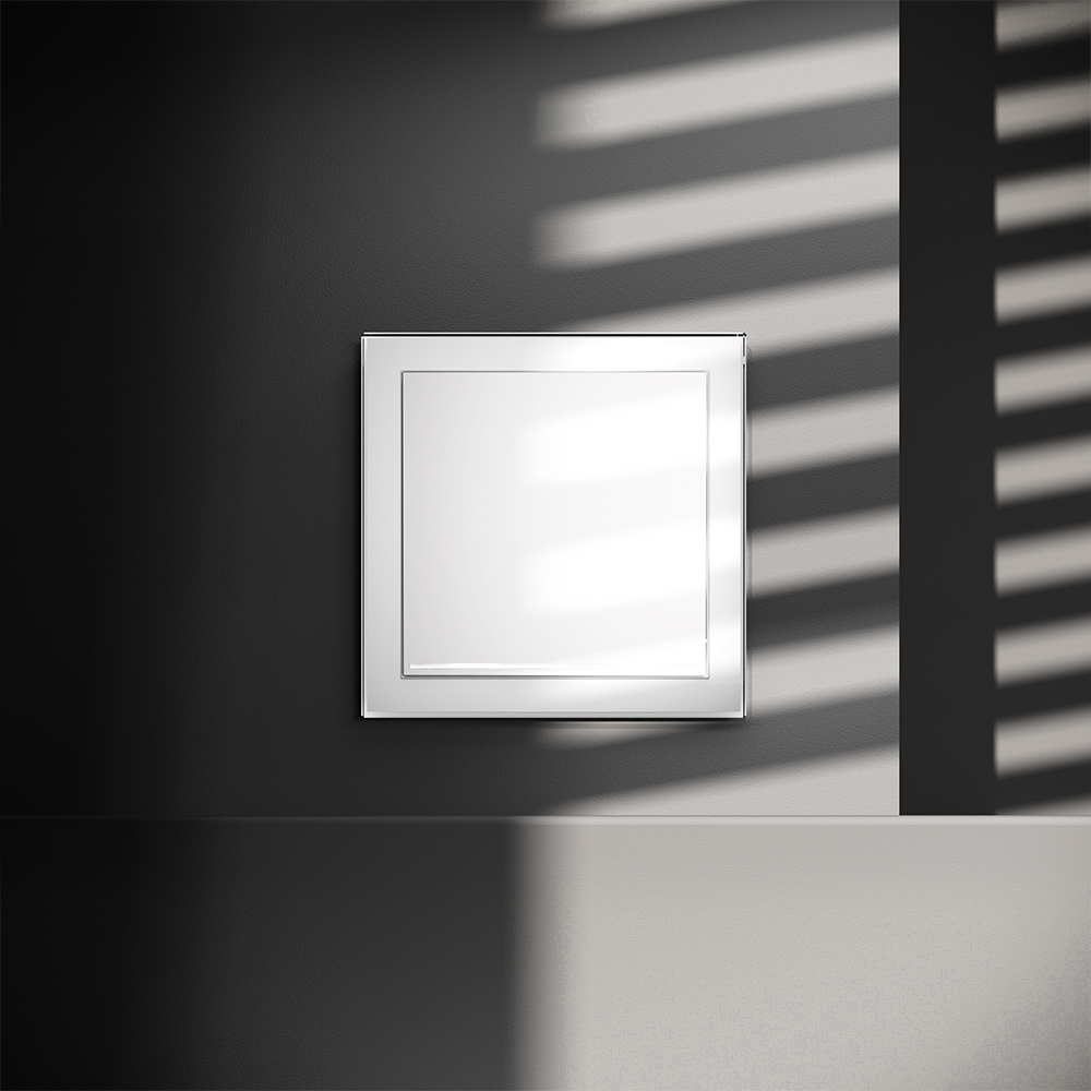 Выключатель одноклавишный с подсветкой Voltum S70 VLS010201 (белый глянцевый)