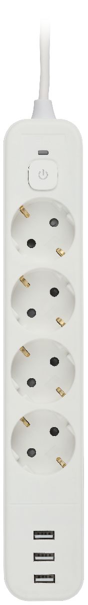 Сетевой фильтр Эра USF-4es-1,5m-3xUSBA-W Б0059567