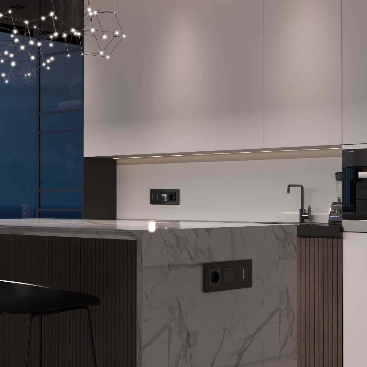 Умный сенсорный выключатель одноклавишный Werkel 4690389197918 W4513008 a064141