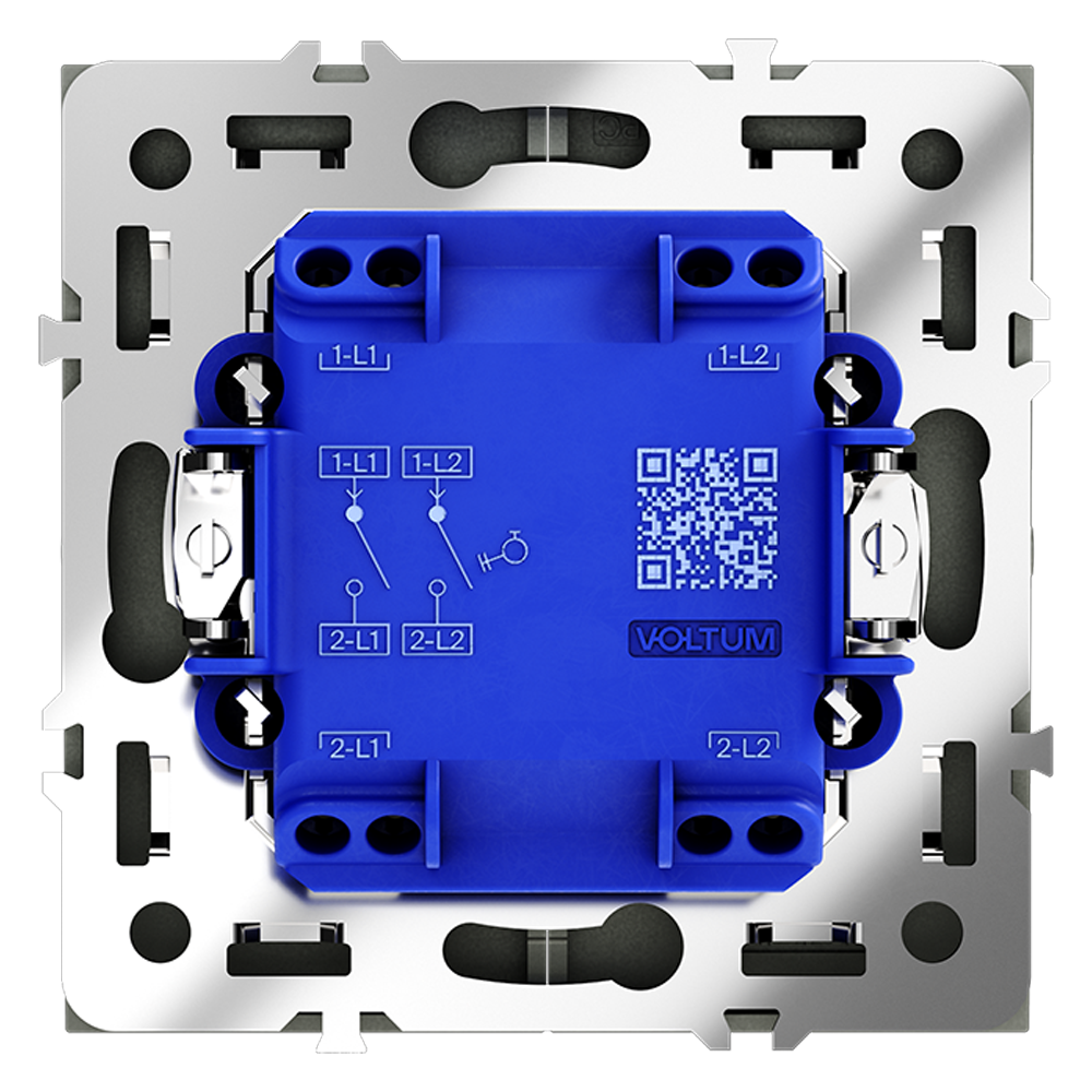 Выключатель с самовозвратом двухклавишный Voltum S70 VLS020607 (графит)
