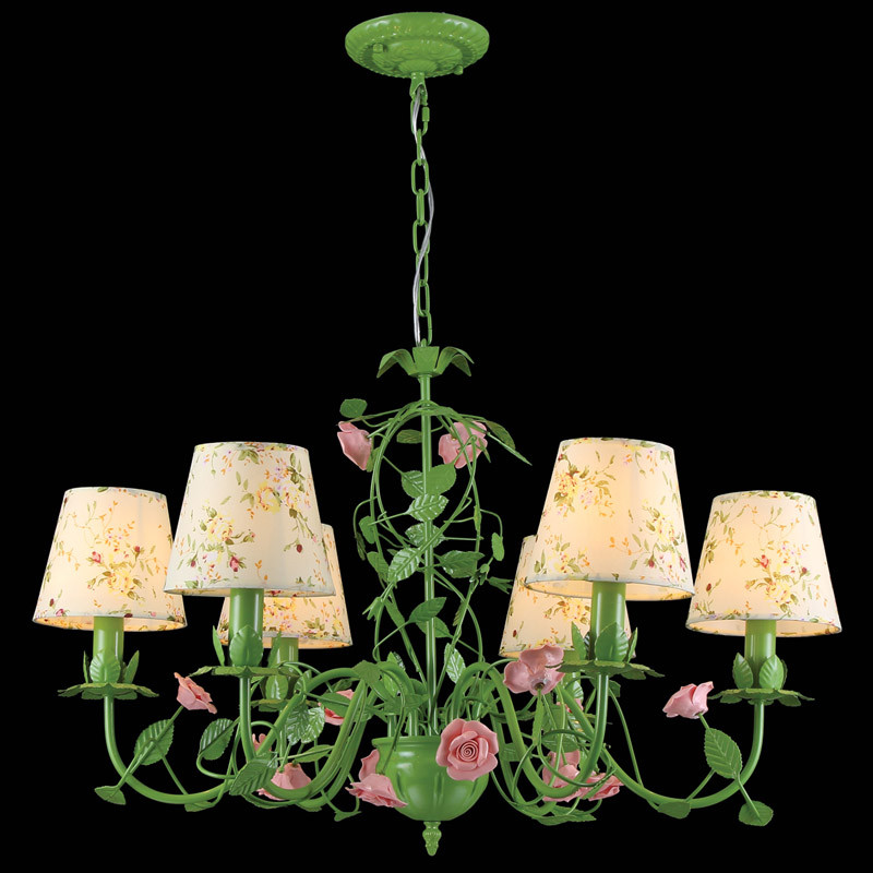 Подвесная люстра Natali Kovaltseva ROSE 11490/6 GREEN