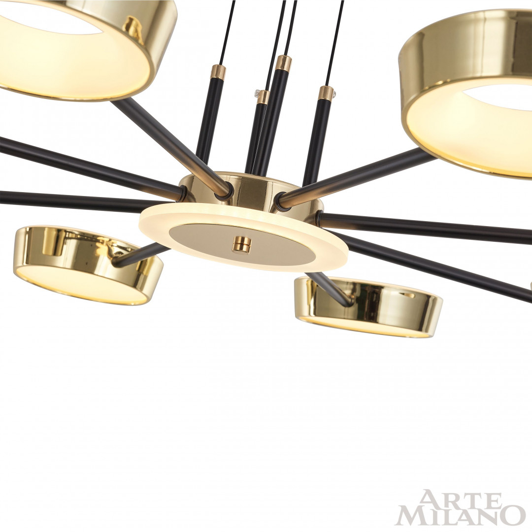 Подвесная люстра Arte Milano 271079/8 BK/GD