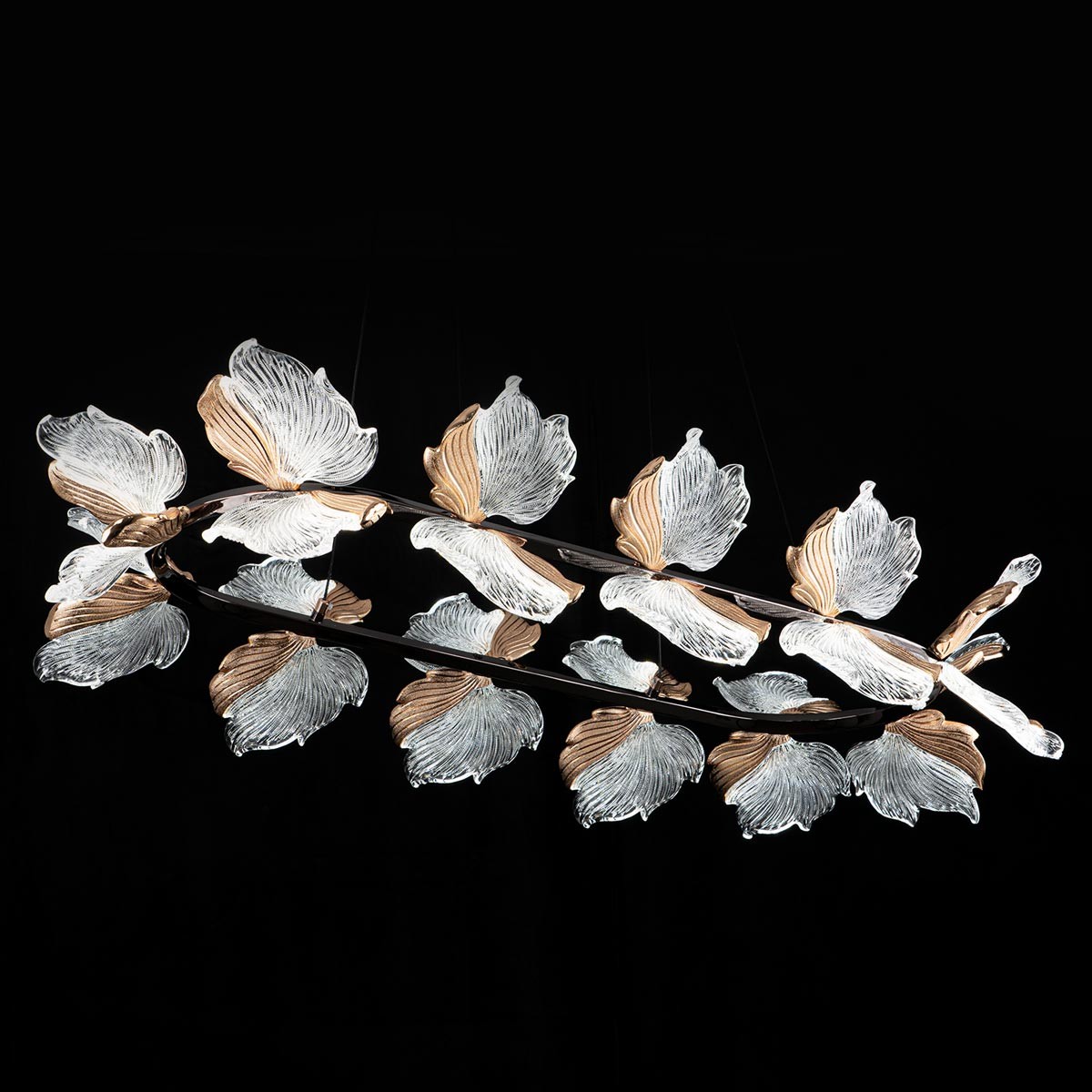 Подвесная люстра флористика Modelux ML.2412.1050 BK