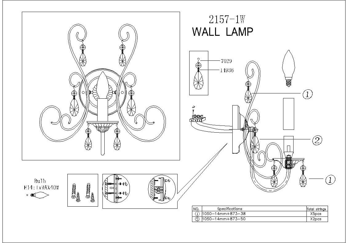 Бра F-Promo Versailles 2157-1W