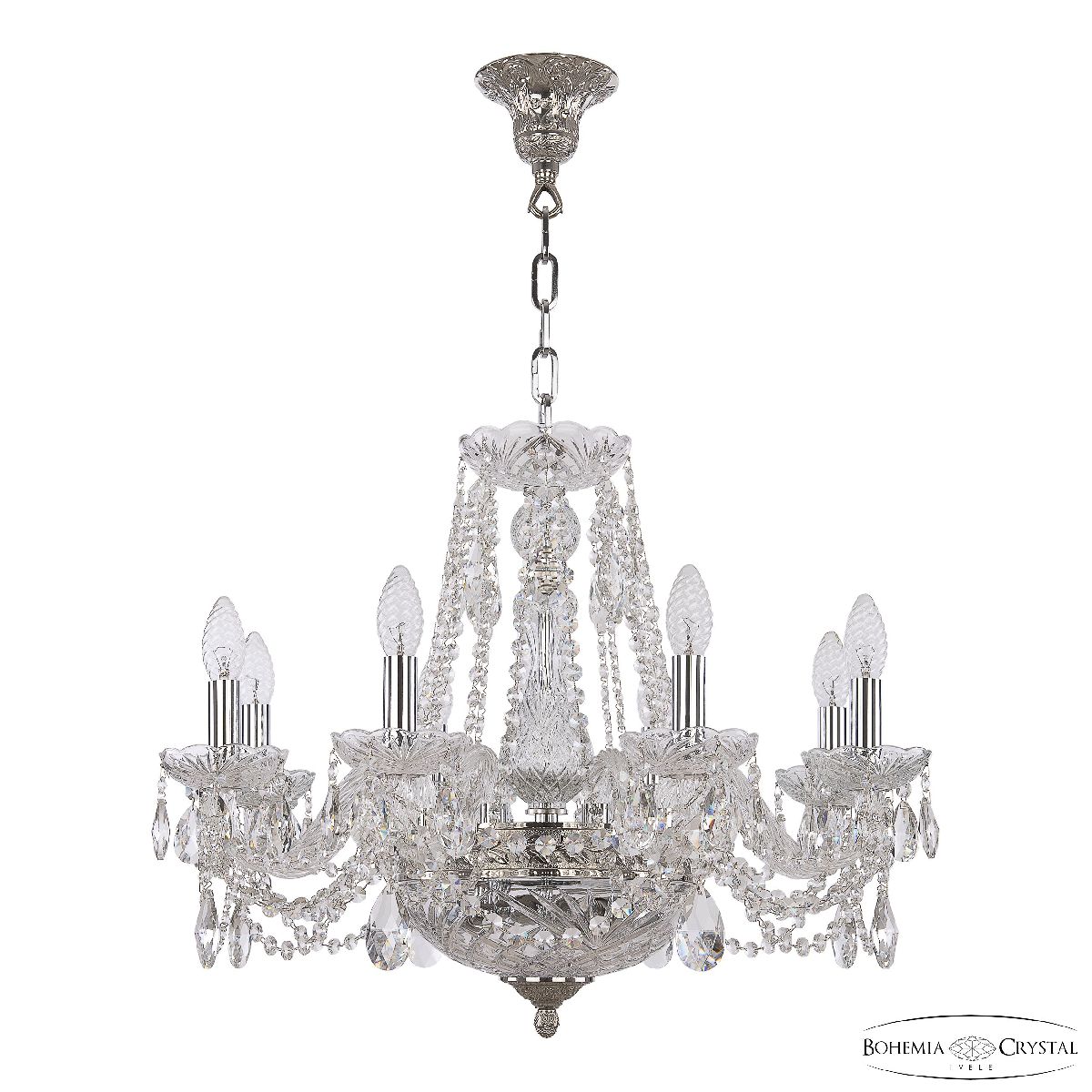 Подвесная люстра Bohemia Ivele Crystal 1451/8/160/250 Ni