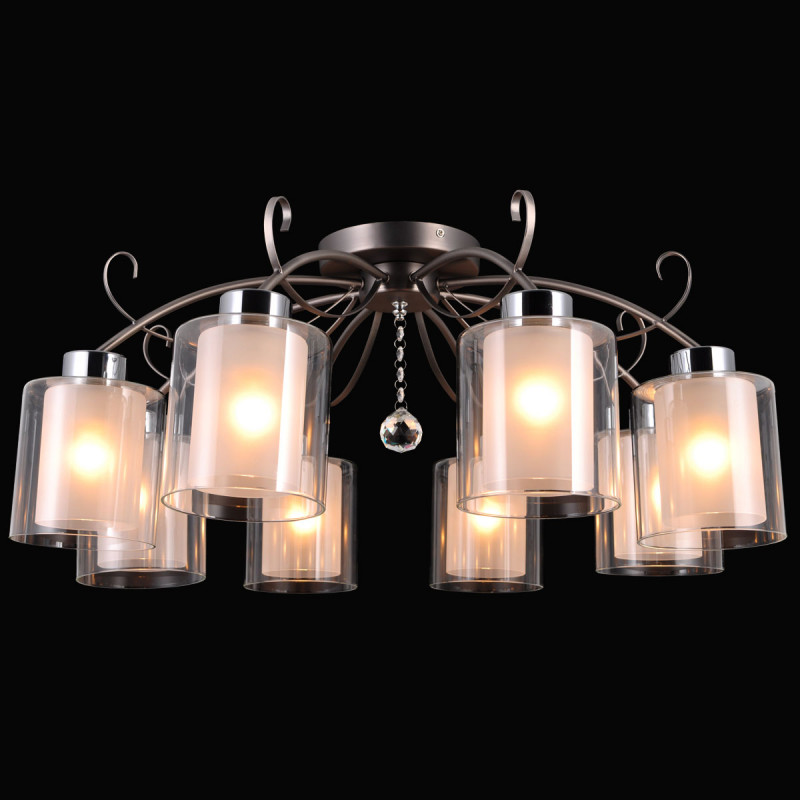 Накладная люстра Natali Kovaltseva MYSTERY 75094/8C STAIN NICKEL